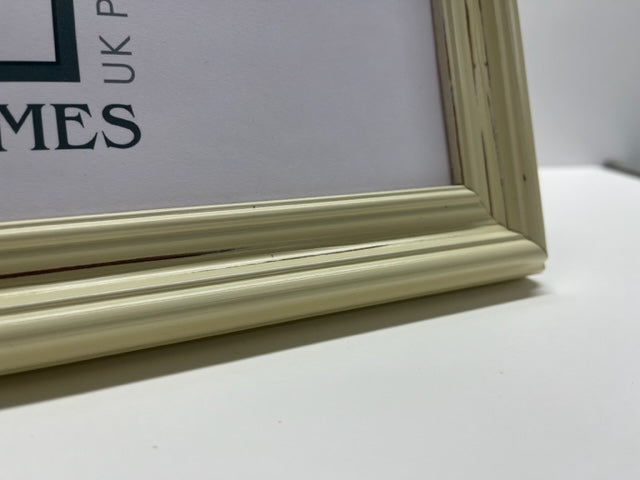 Distressed Off-White Wood Panoramic Frame