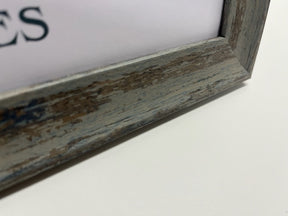 Panoramic Blue Shabby Distressed Spoon Frame