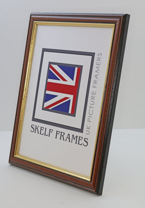 Dark Wood Gold Inlay Frame