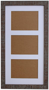 Walnut Orangebox Wood Grain Multi Aperture Frame - 17" x 9" - With Glass