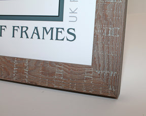 Walnut Orangebox Wood Grain Multi Aperture Frame - 17" x 9" - With Glass