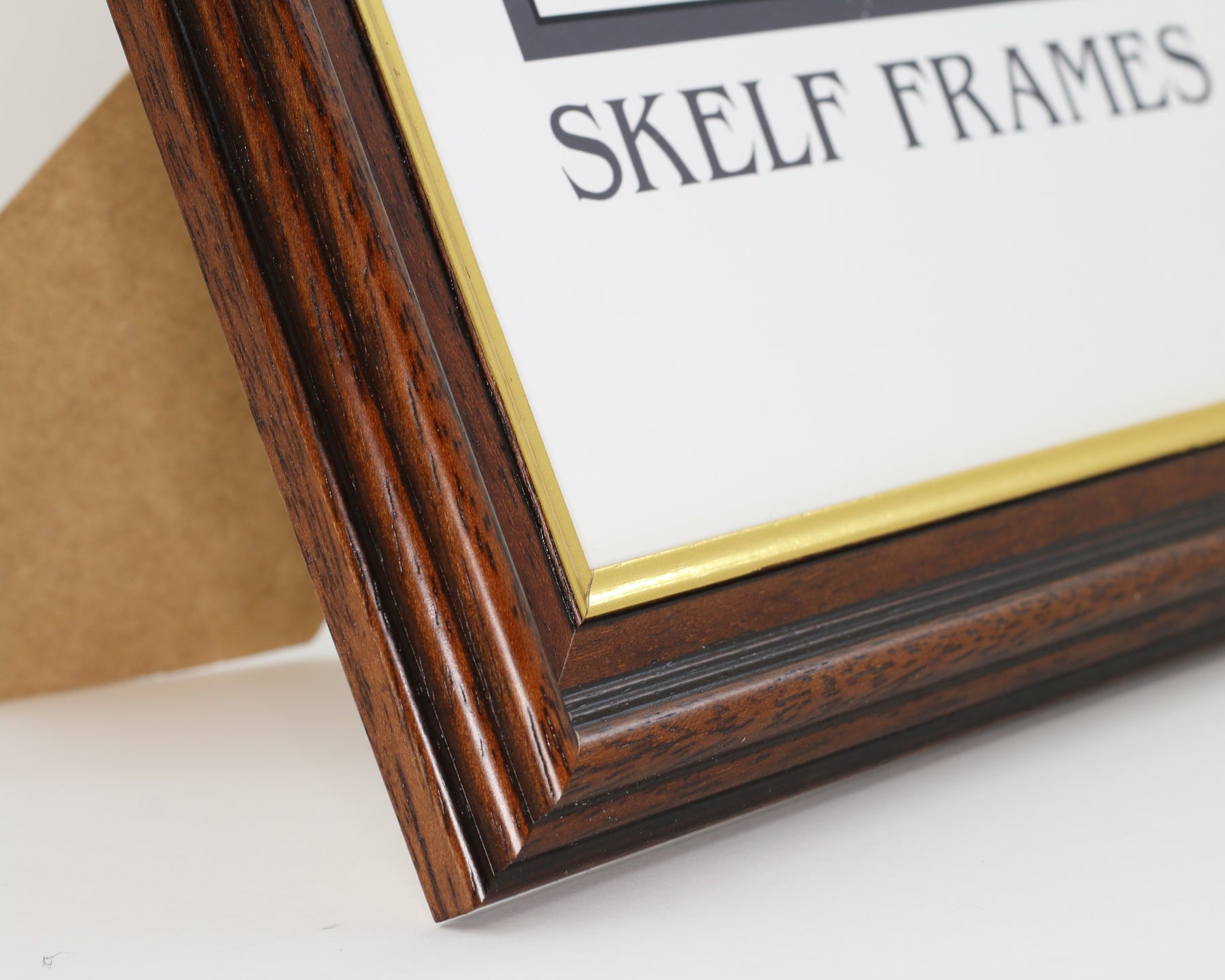35mm Dark Wood Gold Inlay A1, A2, A3, A4 & A5 Size Frames