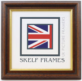 35mm Dark Wood Gold Inlay Square Frame