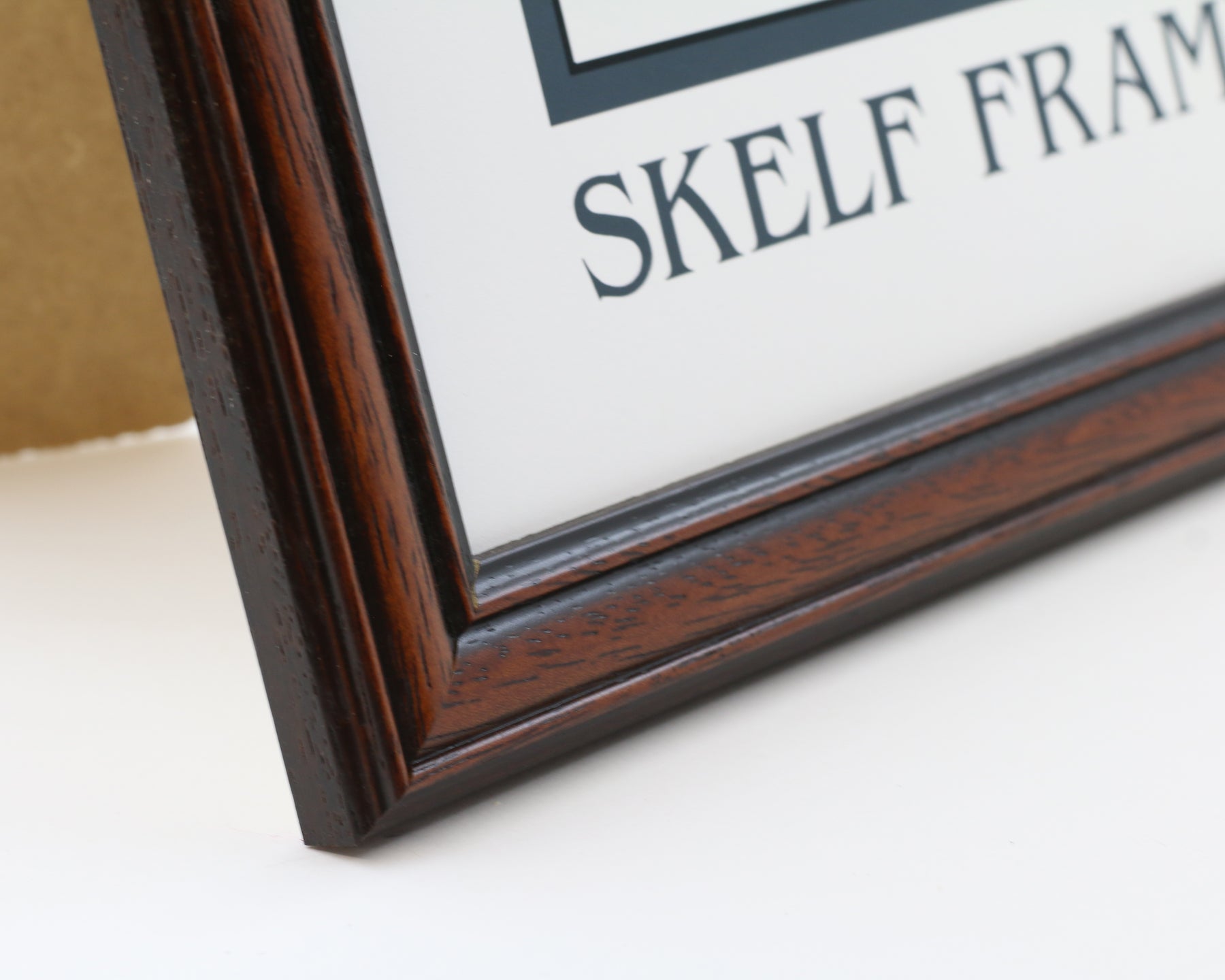 Traditional Dark Wood Square Frame