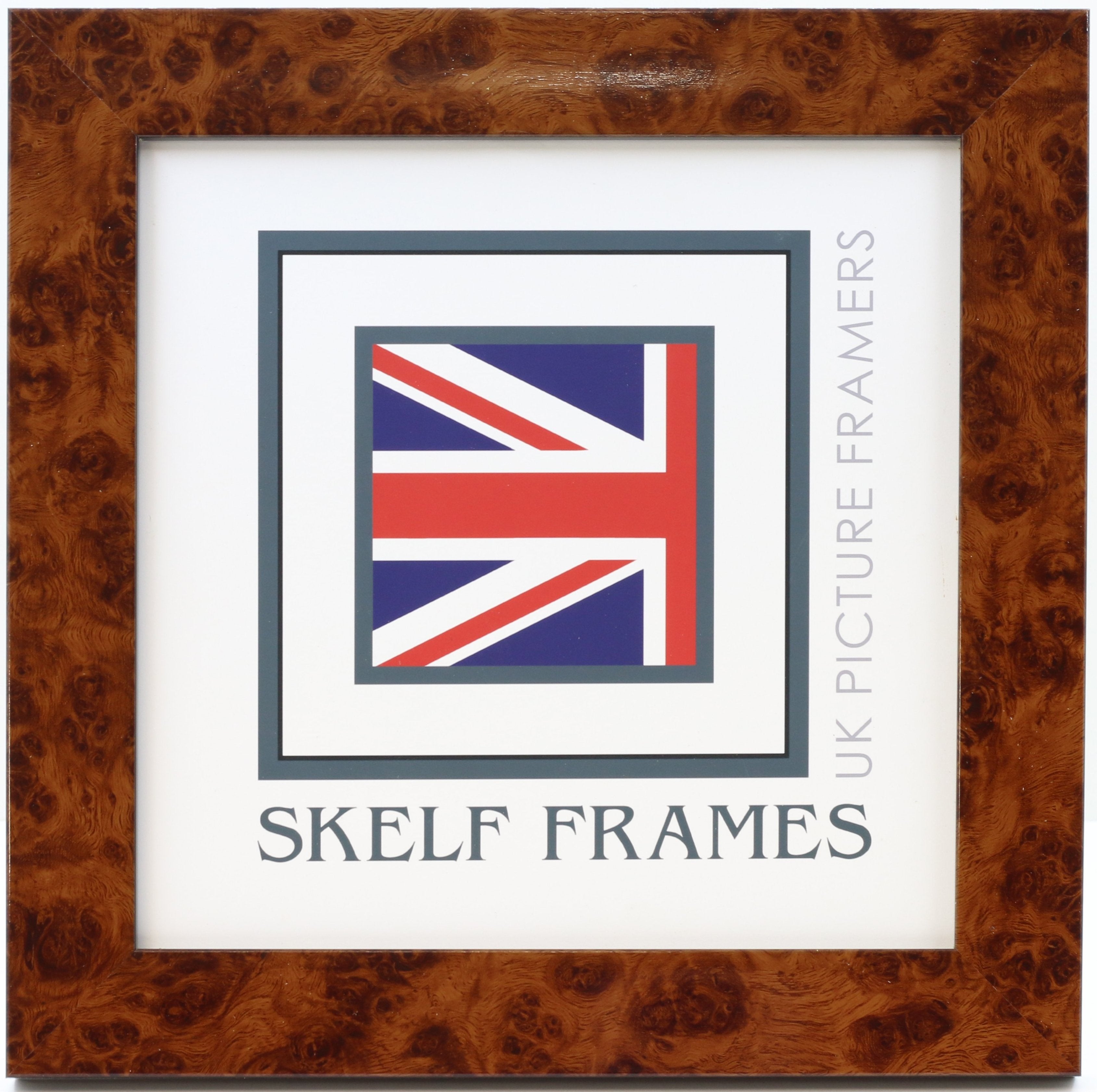 Square Walnut Frame Walnut Effect Square Frame