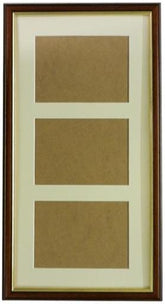 Dark Wood Frame With Gold Inlay Frame