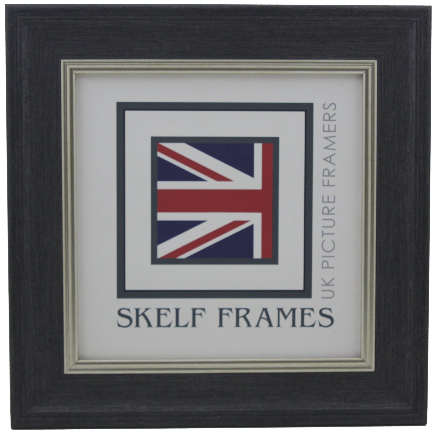 Dark Grey with Silver Inlay Cornwall - Square Frame
