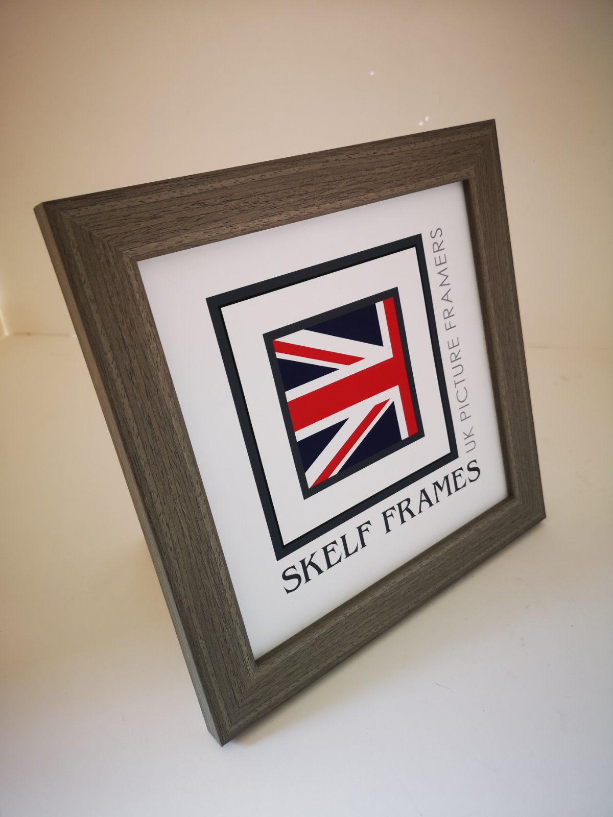 Flat Brushed Grey Square Frame